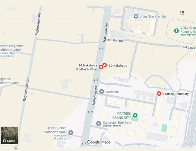 SG Nakshatra Siddharth Vihar Ghaziabad Location Map